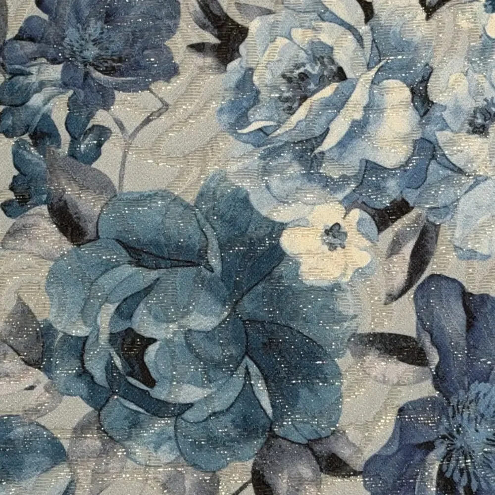 Alex Evenings Womens Formal Floral Printed Camisole & Matching Jacket Blue Large